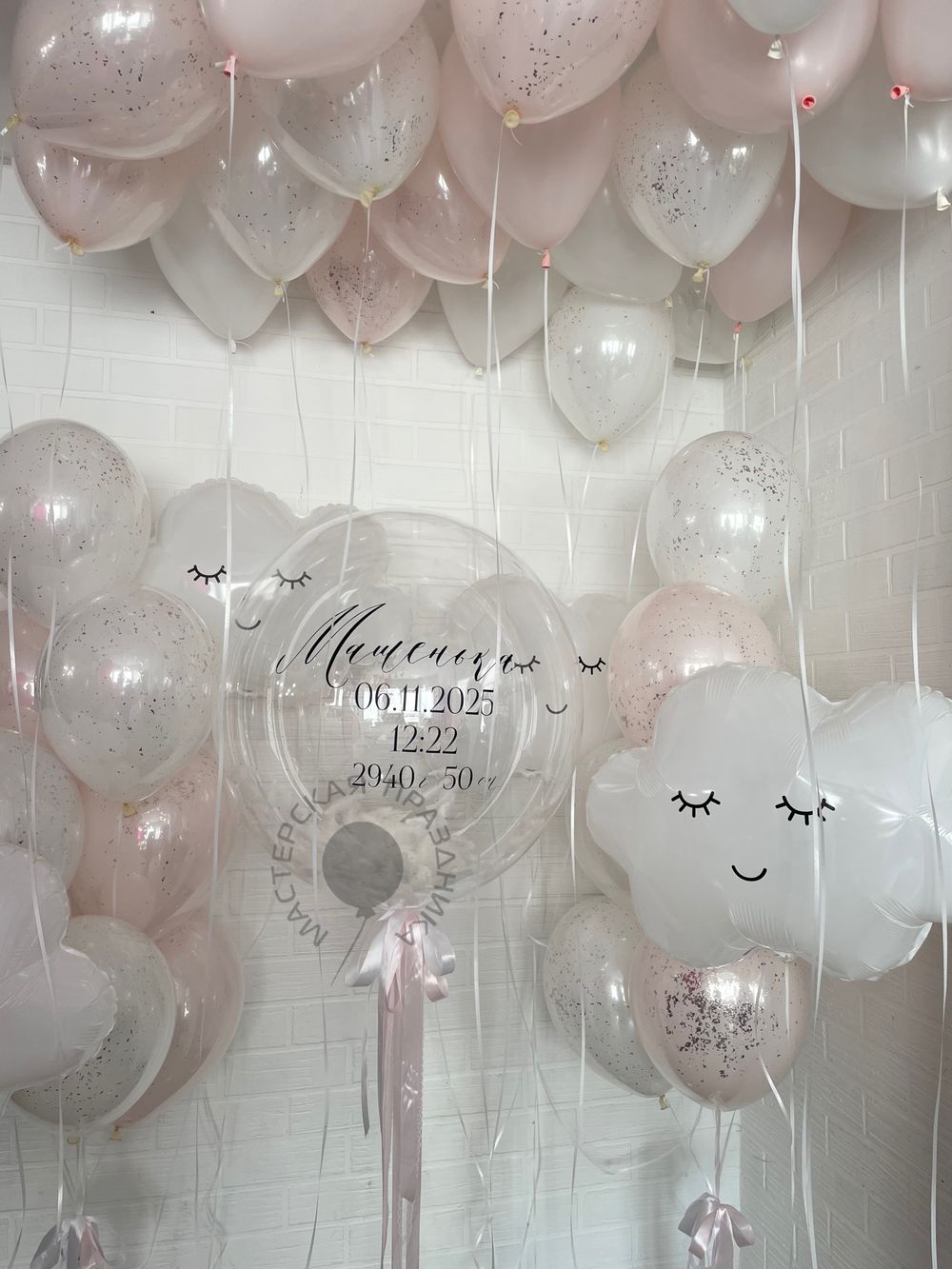 Воздушные шары на выписку для девочки №8708  Изображение2
