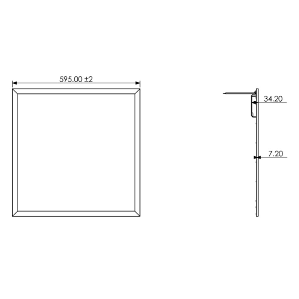 Светодиодная панель ЭРА SPL-510-W-65K-040 40Вт 6500К 595x595x8 белая без драйвера с ушками ультратонкая | Панели с внешним драйвером