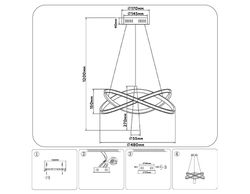 Ambrella Подвесной светодиодный светильник с пультом управления LineTech FL5367