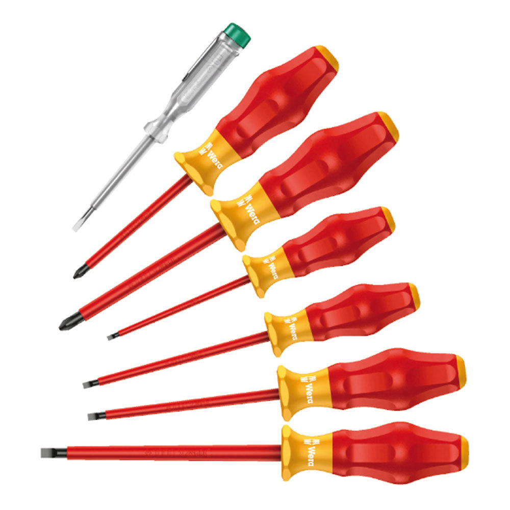 1160 i/7 Набор отвёрток Wera Kraftform Comfort VDE + индикатор напряжения 05031575001