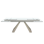 Раздвижной обеденный стол Angel Cerda 1125/MC22052DT из закаленного стекла 160/200/240 x 90