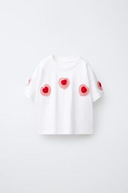 ZARA ФУТБОЛКА С КРУЖЕВОМ, БЕЛЫЙ