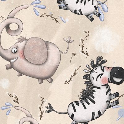 Слоник и зебра by Marisha_Sych