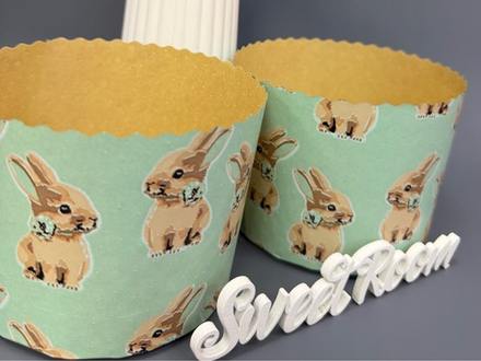 Форма бум для кулича 110/85 ПАСХАЛЬНЫЕ ЗАЙЧИКИ (300-350гр)