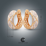 Ефимов Серьги "Бриллиантовые бубны" золото 585 с натуральными природными бриллиантами