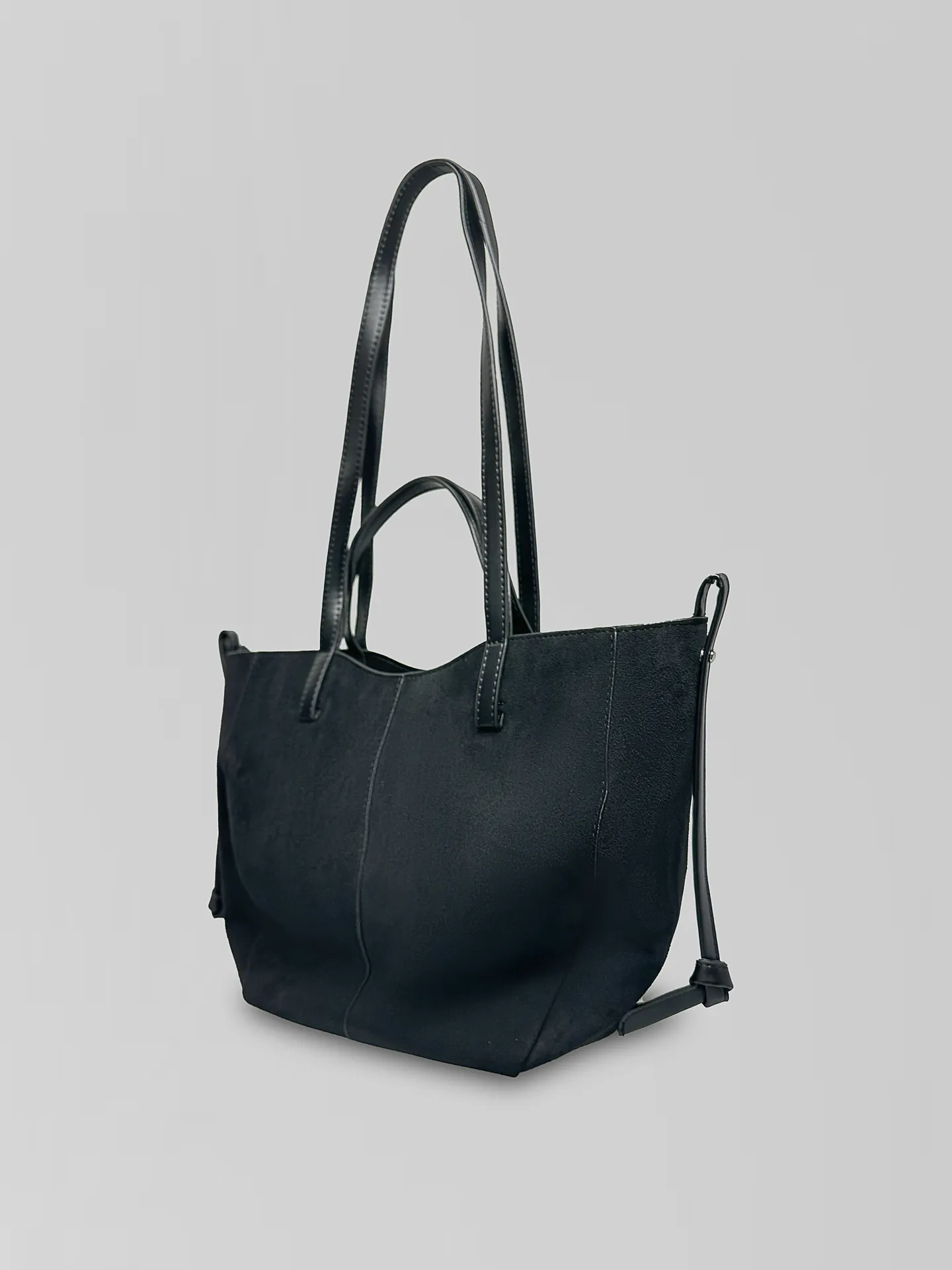 Сумка May Va 5068 замшевая в форме трапеции на замке с двойными ручками