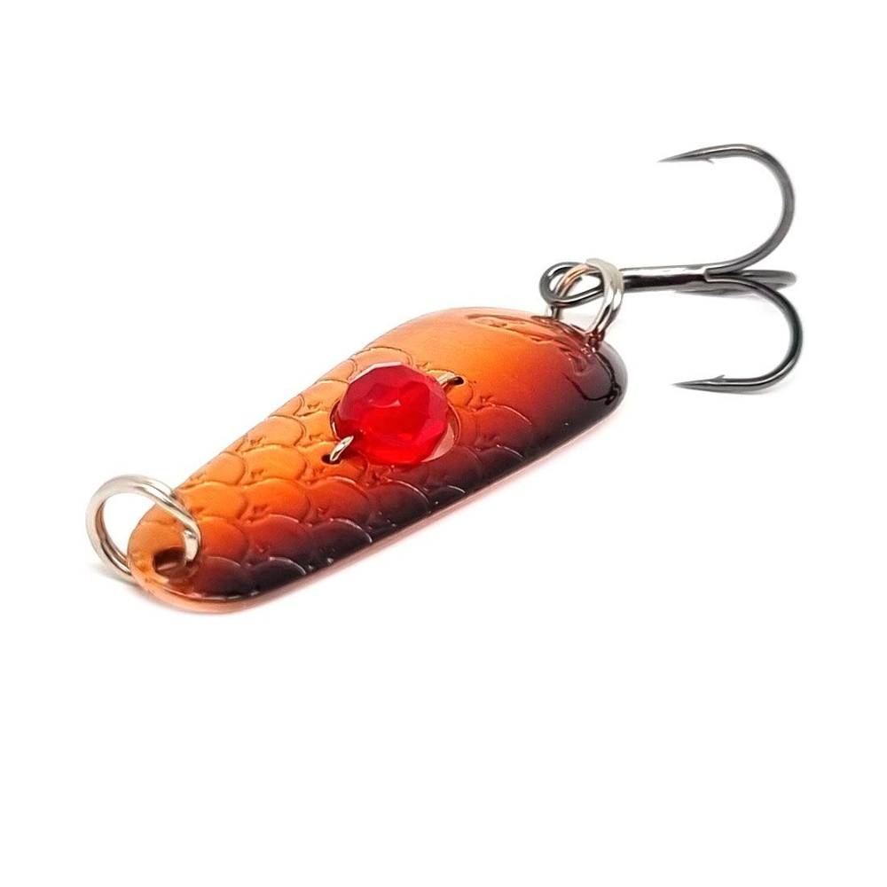 Блесна колеблющаяся Kuusamo Rasanen 50/14 (бусинка) BL/GR/G/O-C, UV