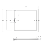 Поддон из искусственного мрамора 100х90 Cezares TRAY-AS-AH-100/90-30-W без сифона