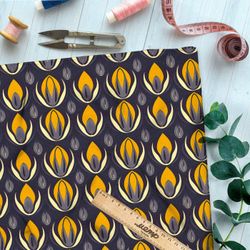 Ткань премиум сатин ретро мотивы вдохновения