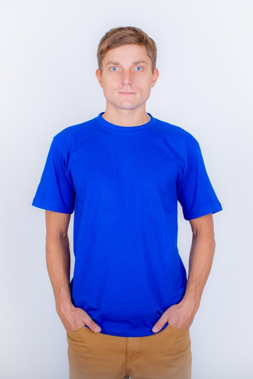 Футболка премиум синяя 180гр/м2