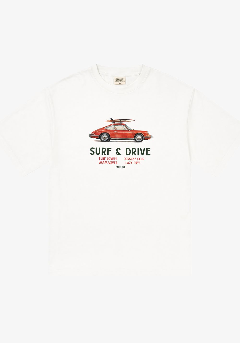 Футболка Surf and Drive молочная