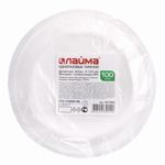 Одноразовые тарелки десертные, 100 шт., пластик, d=165 мм, холодное/горячее, LAIMA, 607388