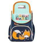 Ранец GRIZZLY анатомическая спинка, с мешком для обуви, для девочек, "FOX", 33х25х13 см, RAm-284-12/1