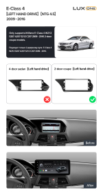 Комплект с разъёмами 12.3" Mercedes-Benz E-Class КУПЕ S207 A207 S212 C207【F2】2015 NTG 5.0 - Car-Smart LUX-UE207N50