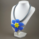 Колье цветок синий P.J. MURANO