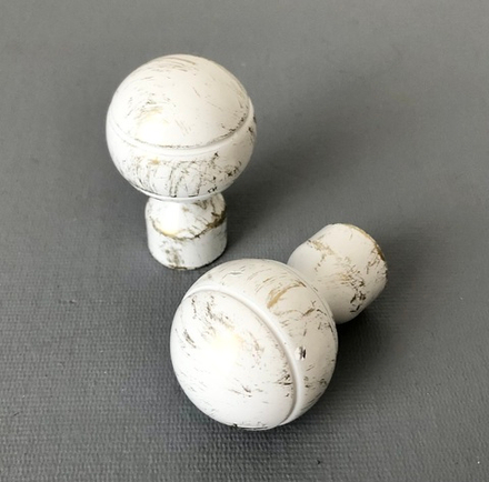 Наконечники металлические Паола d16 мм, цвет белое золото