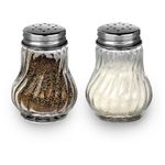 Солонка-перечница 50 мл, BASIC, баночка для специй, стекло/сталь, дисплей, WEGLA (ВЕГЛА), 700224