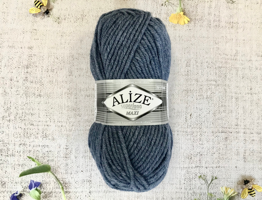 Пряжа ALIZE "Superlana maxi" 203 джинс меланж
