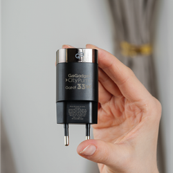 Сетевое зарядное устройство GoGadget CityPump 33W 1хUSB-C 1xUSB-A LCD (CH004)