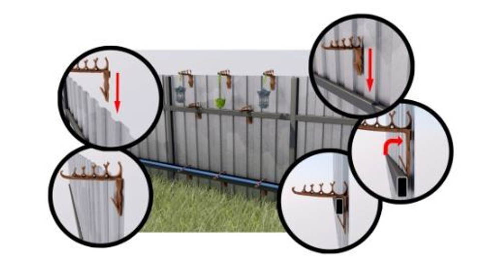Кронштейн для забора 140*140мм  пласт.  (в уп 3 шт)   PROTEX