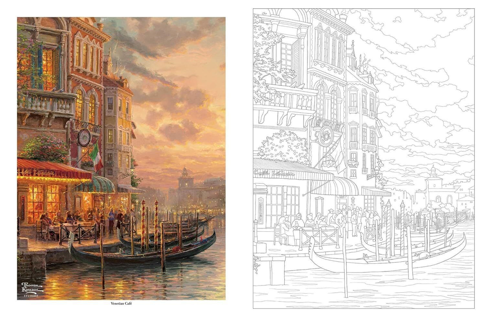 Thomas Kinkade Studios Inspired Destinations: A Coloring Book