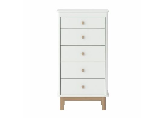 Комод Classic 5 ящиков (белый)