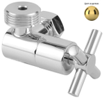 Вентиль Сунержа 3D левый крест G 1" нар.р. / G 3/4" н. г. (Золото)