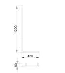 Поручень угловой 3 точки опоры правый латунь SANTORINI 16345.B глянцевый