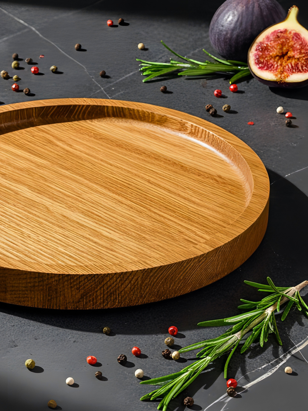 Поднос деревянный круглый 25 см