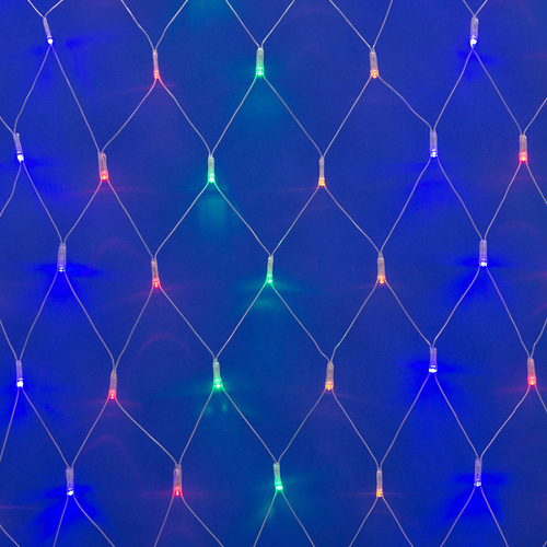 ULD-N1815-180/DTA MULTI IP20 Сетка светодиодная с контроллером, 1,8х1,5м. 180 светодиодов. Разноцветный свет. Провод прозрачный. TM Uniel.