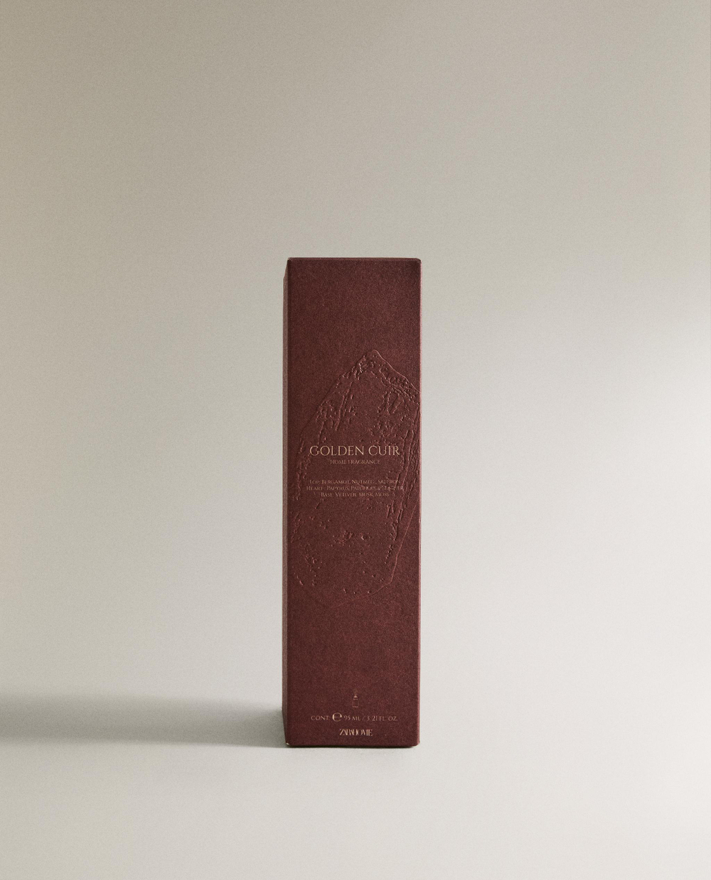 Zara Home Аромадиффузор Golden Cuir 95 мл, тростниковые палочки микадо, аромат восточный древесный, Коричневый