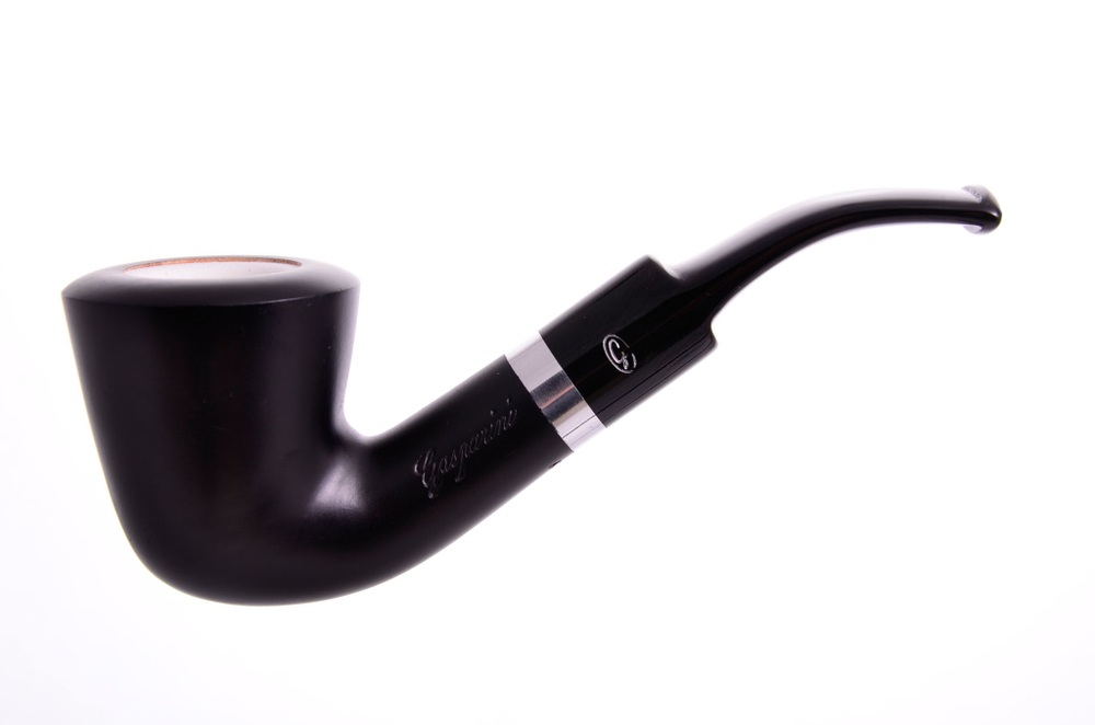 Курительная трубка Gasparini черная с пенкой, форма 39, 620-39