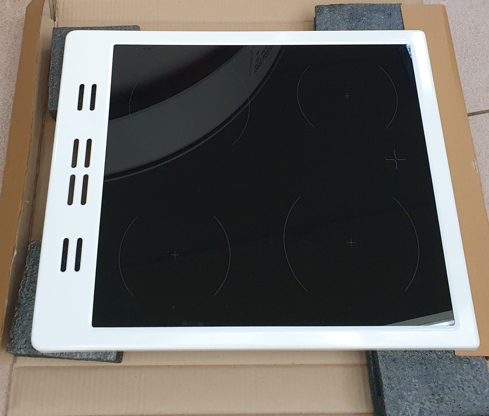 Стеклокераммический рабочий стол плит Беко в белой металлической раме 4410300398