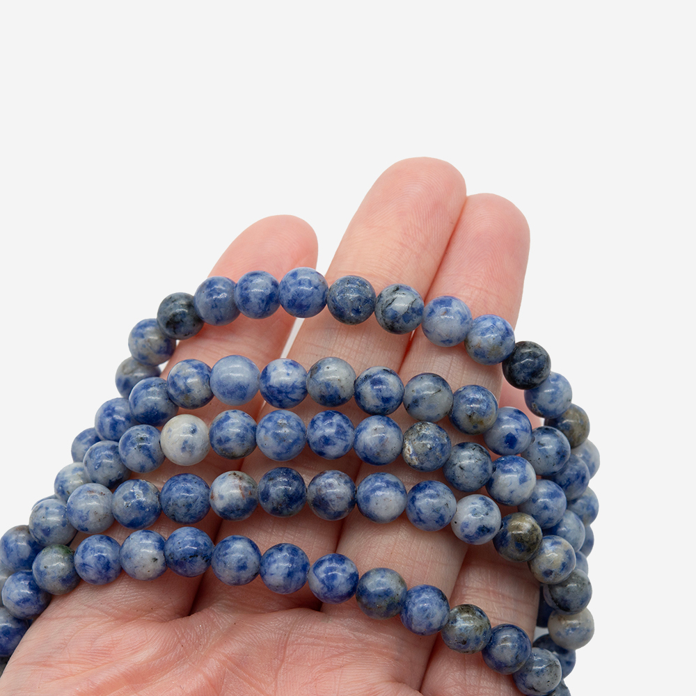 Содалит натуральный, 6,4мм, шар