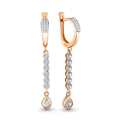 940184Ак Серьги из Золота с бриллиантами