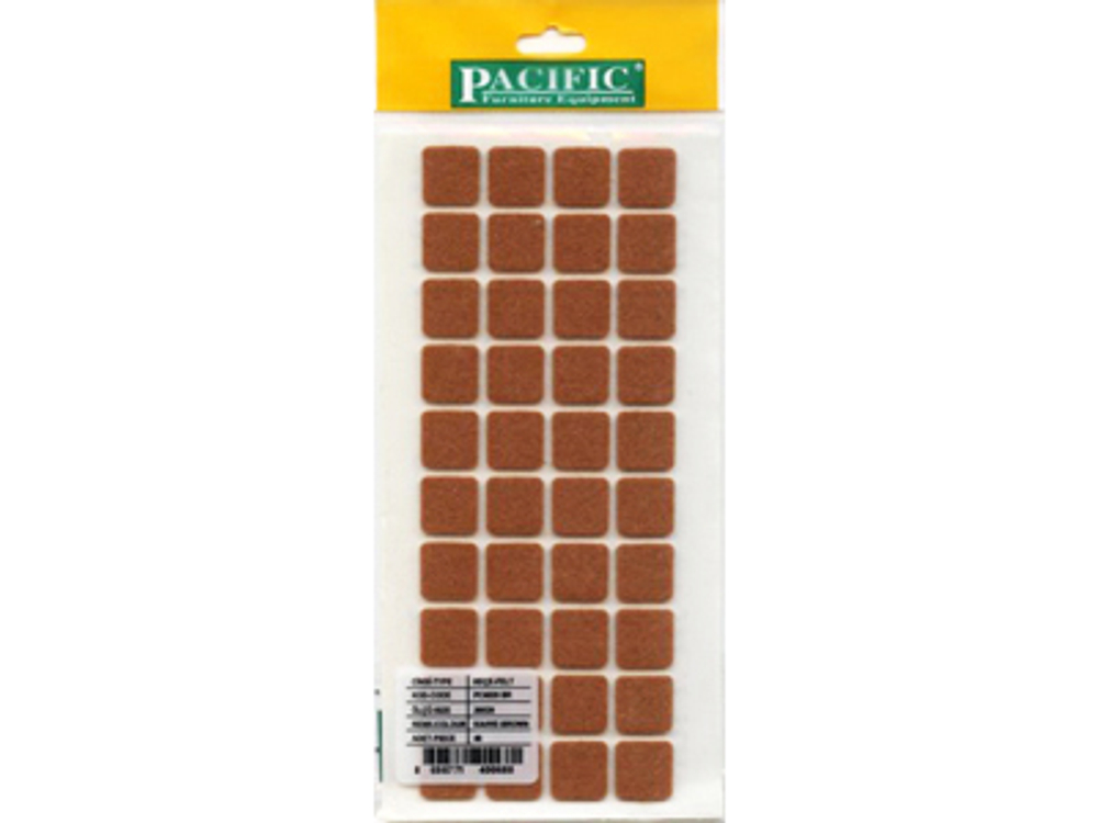 Подпятник фетровый Pacific PC 6020 BR 20*20 мм коричневый (на листе 50шт.)