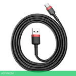 Кабель Baseus Cafule 1m Red/Black (CATKLF-B91)