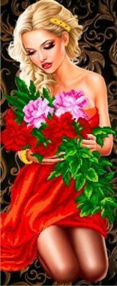 Г-6062 Девушка с букетом