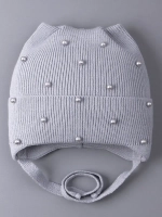 Шапка для девочки с ушками осенняя