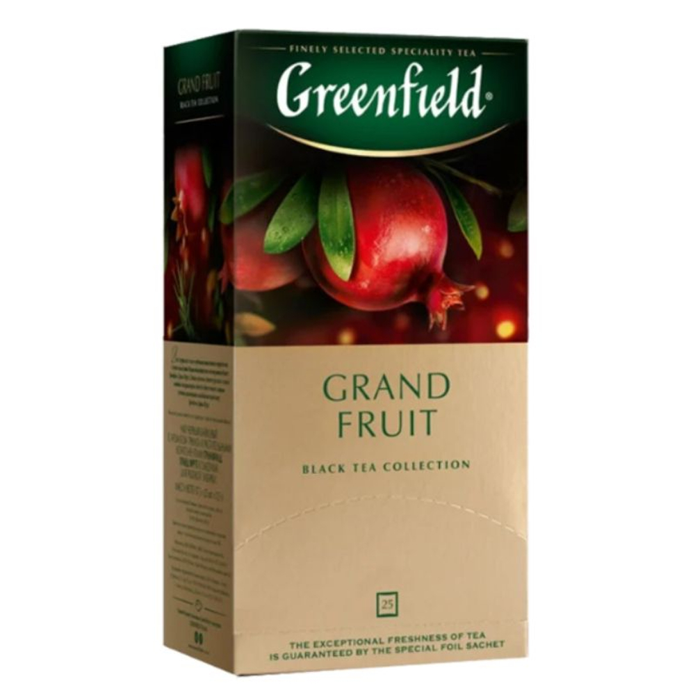Чай Greenfield Grand Fruit черный с гранатом, гибискусом, розмарином 25 пакетиков