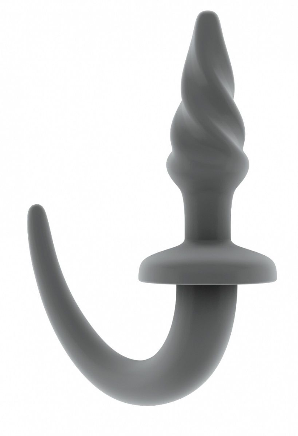 Серая анальная пробка SONO №10 с ручкой (Цвет: серый)