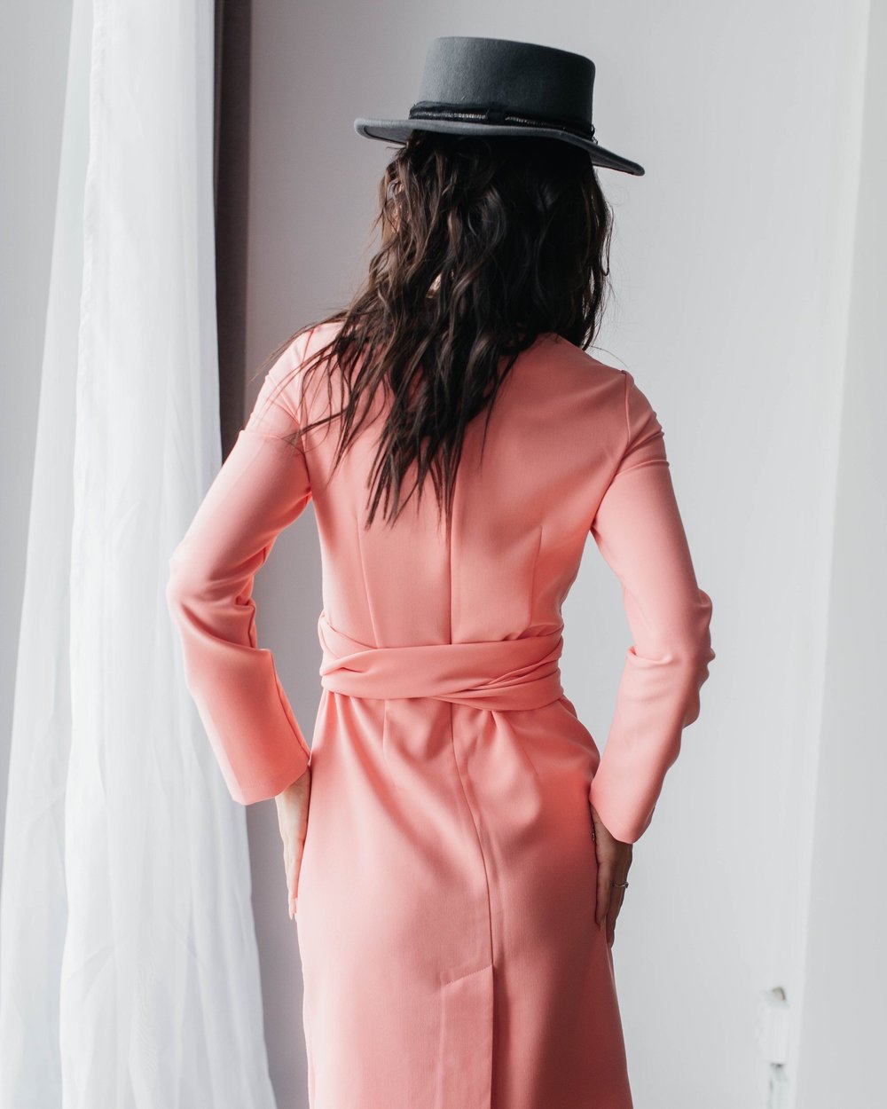 Платье коралл