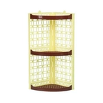 Полка для ванной комнаты угловая (Бежево-коричневый)