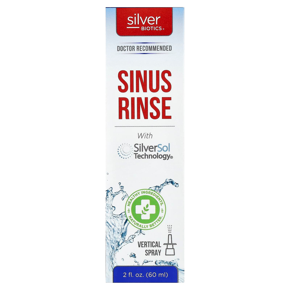 American Biotech Labs, Silver Biotics®, ополаскиватель для носовых пазух с SilverSol Technology®, 60 мл (2 жидк. унции)