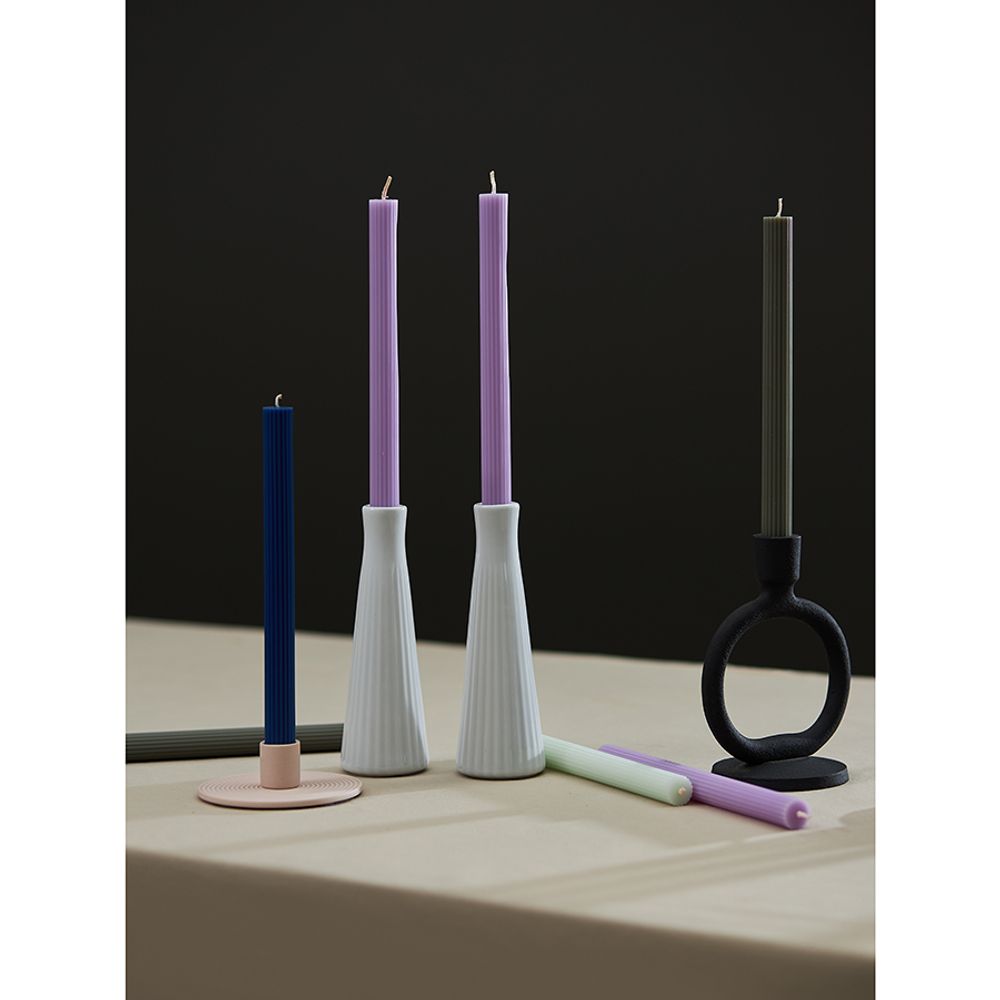 Набор из двух свечей синего цвета из коллекции Edge, 24,5 см