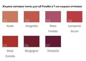 ТИНТ ДЛЯ ГУБ ТОН 07 ТЕМНОЕ ВИНО 4МЛ (PuroBio)