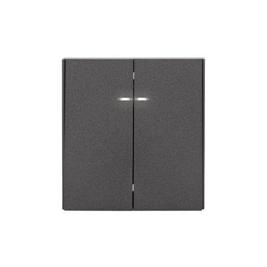 Выключатель STRONG 2 кл с подсветкой 10А с/у графит KRANZ