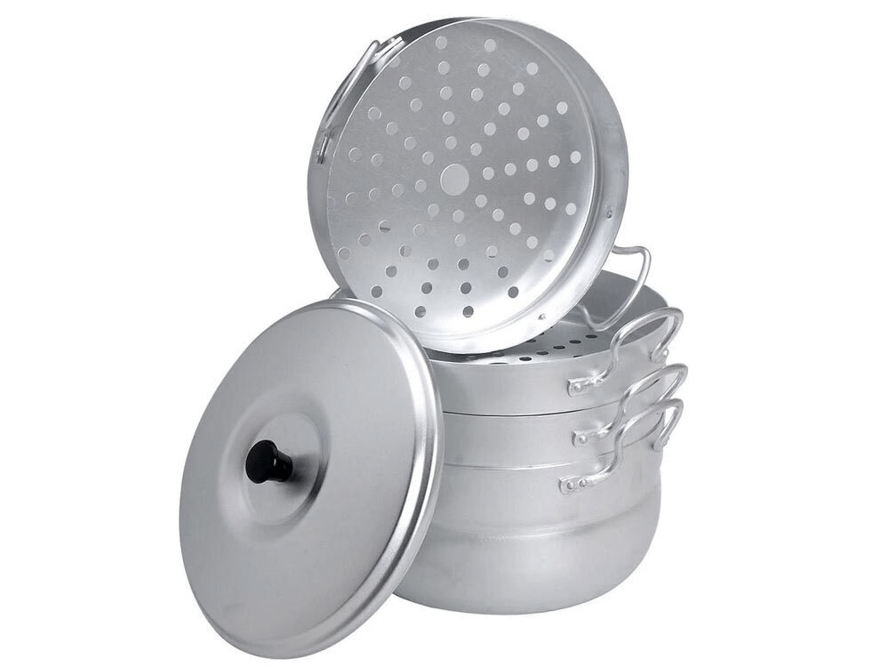 Манты-казан 6л 3 сетки алюминиевый