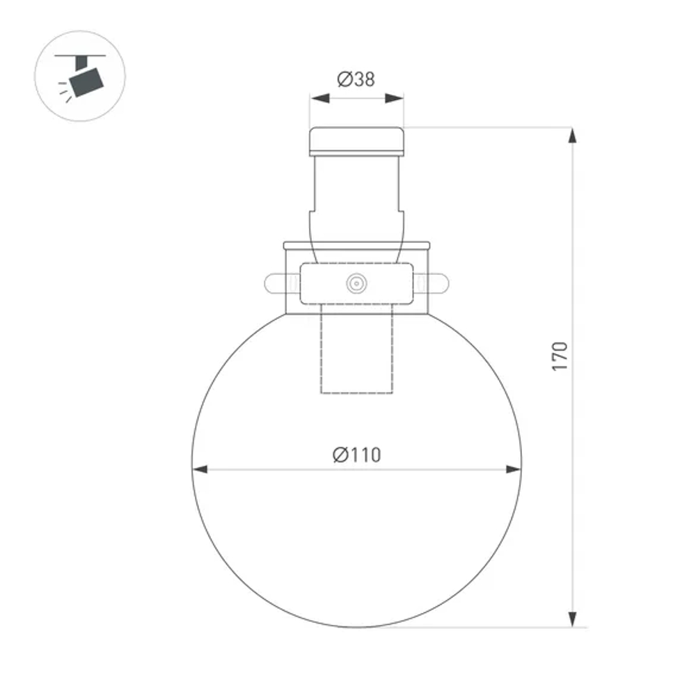 Светильник ART-APRIORI-ZORB-С-R110-5W Day4000 (OG, 85 deg, 48V) (Arlight, IP20 Металл, 3 года) 053990