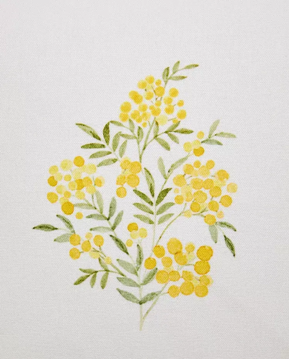 ZARA HOME НАВОЛОЧКА ДЛЯ ДЕКОРАТИВНОЙ ПОДУШКИ С ПРИНТОМ, ЖЕЛТОВАТО-БЕЛЫЙ